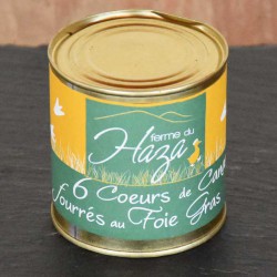 Cœurs de canard fourrés au foie gras - 350 g